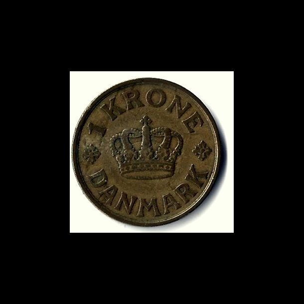 Danmark mnt 1924  1-krone Sieg 3.1 kval. 1/F