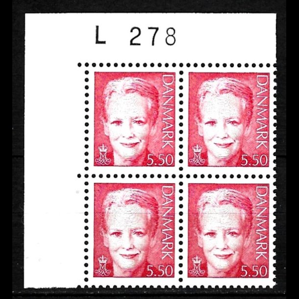 Danmark postfrisk marginalblok L1278