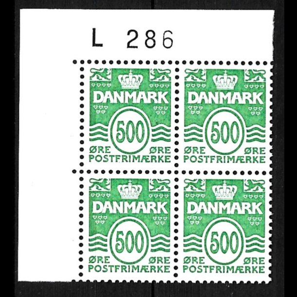 Danmark postfrisk marginalblok L1286