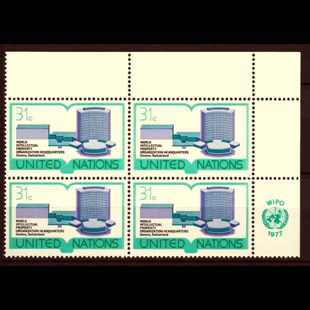 FORENEDE NATIONER POSTFRISK 4-BLOK - 74