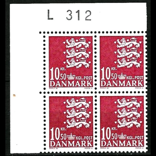 Danmark postfrisk marginalblok L1312