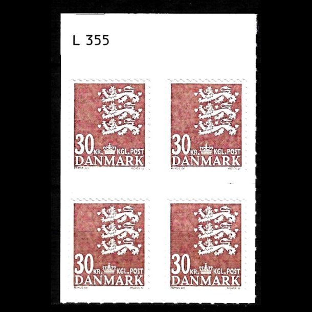 Danmark postfrisk marginalblok L1355