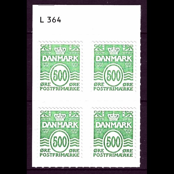 Danmark postfrisk marginalblok L1364