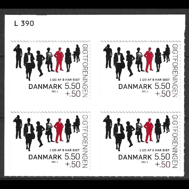 Danmark postfrisk marginalblok L1390