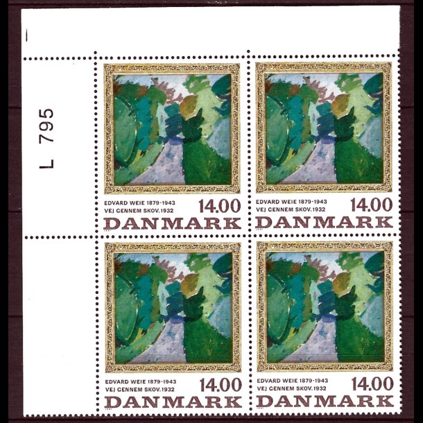 Danmark postfrisk marginalblok L795