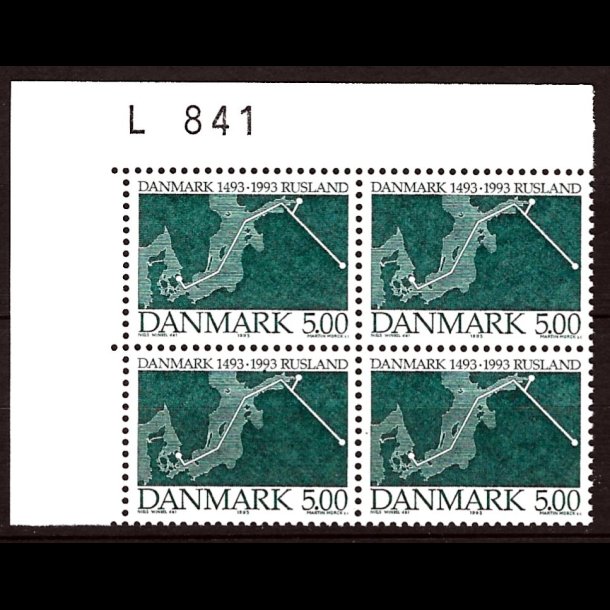 Danmark postfrisk marginalblok L841