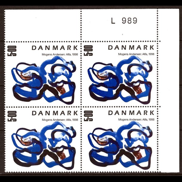 Danmark postfrisk marginalblok L989