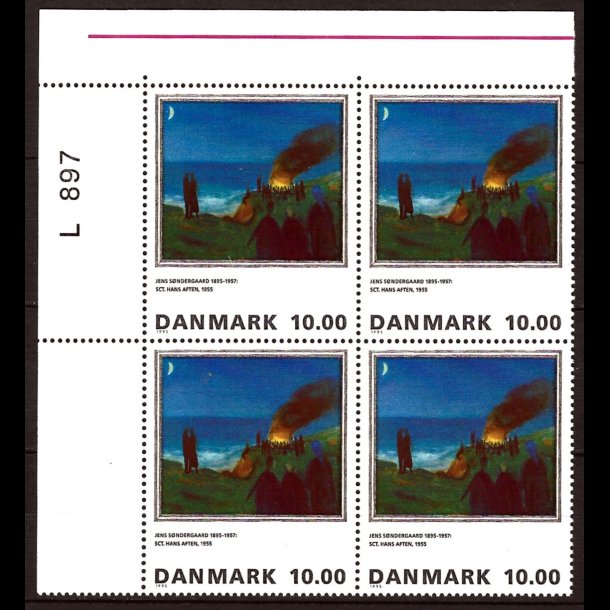 Danmark postfrisk marginalblok L897