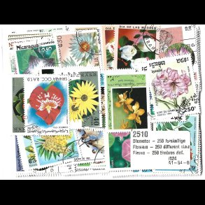 motivpakke stemplet  blomster 250 stk. forskellige