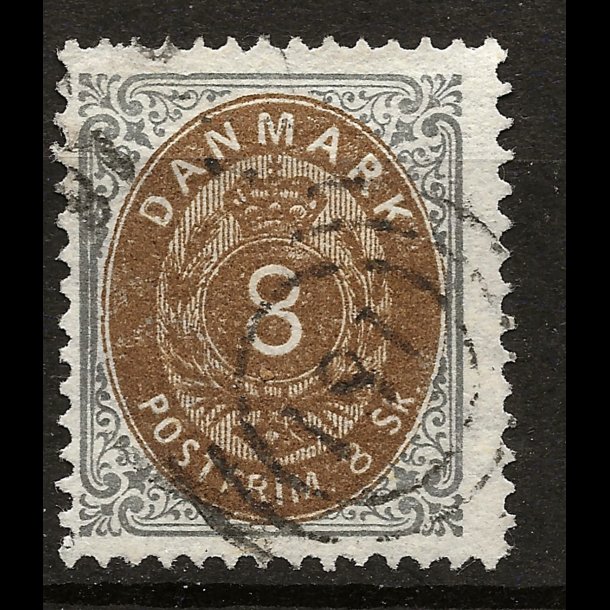 Danmark AFA 19 - 8 sk flot mrke med pnt stempel 181 Sjll. Post Sped. Bureau