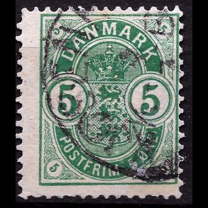 Danmark AFA 32 med sm� hj�rnetal, stemplet AFA kr. 700,00 - 5