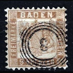 Baden stemplet AFA 20