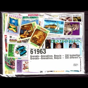 Grenada/Bequia postfriske 330 stk. forskellige