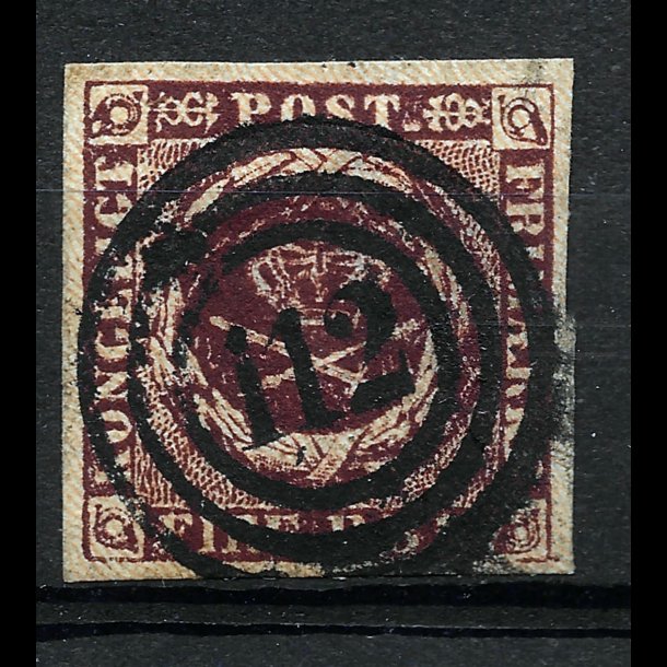  Danmark AFA 1 - 4 RBS Thiele IIb med flot nr. stempel 112 Sby - 3005  