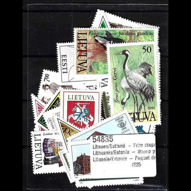 Litauen/Estland postfriske 48 stk. forskellige 