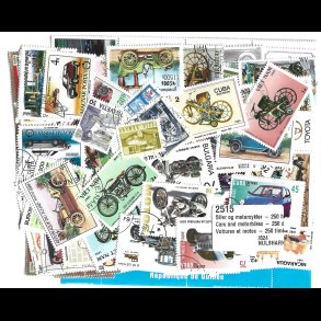 motivpakke stemplet  biler/motorcykler 250 stk. forskellige