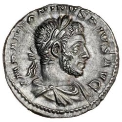 Romerske kejserdmme, Elagabalus,, r 218-222 e.kr., Denar, Rom se beskrivelse kval. 1+