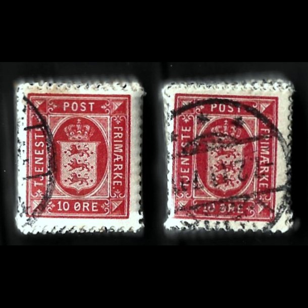 Danmark stemplet AFA TJ 10+10a - 1 bundt af hver (� 100 stk) AFA kr. 21.000,00