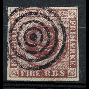  Danmark AFA 1 - 4 RBS Ferslew p�nt m�rke med p�nt stempel - 0025   