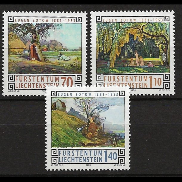 Liechtenstein postfrisk AFA nr. 1128-1130