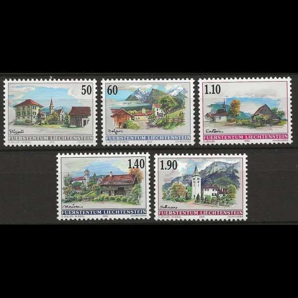 Liechtenstein postfrisk AFA nr. 1219-1223