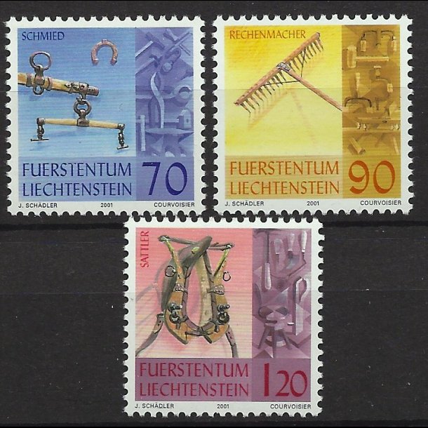 Liechtenstein postfrisk AFA nr. 1268-1270