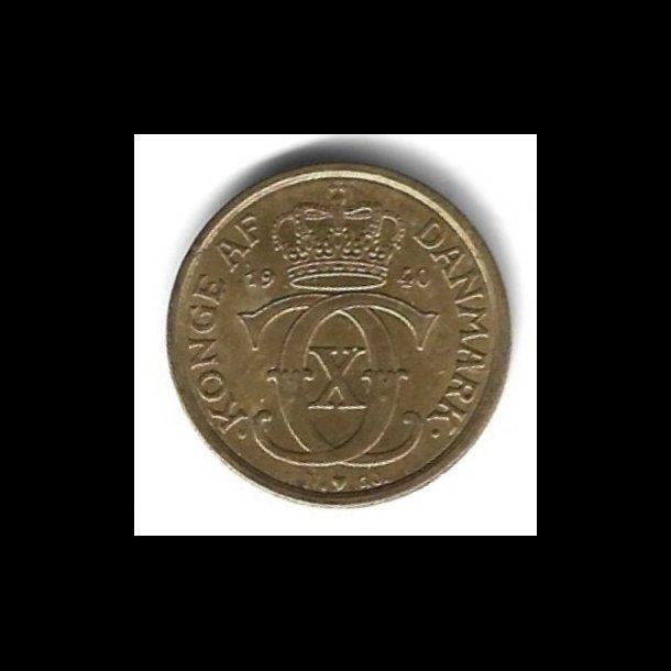 Danmark m�nt 1940 Chr. X, 1/2 kr., Sieg 1.2 kval. 1+
