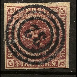 Danmark AFA 1 - 4 RBS Thiele Ia flot m�rke med perfekt nummerstempel 32 Kallundborg-1036