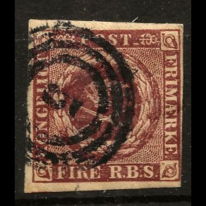 Danmark AFA 1 - 4 RBS Thiele Ia p�nt m�rke med nr. stempel Aarhuus -1032