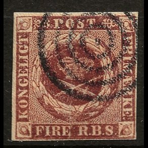 Danmark AFA 1 - 4 RBS Ferslew p�nt m�rke med p�nt stumt stempel-0027